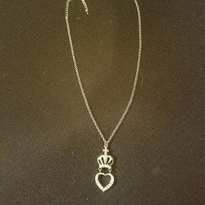 Heart and Crown Necklace